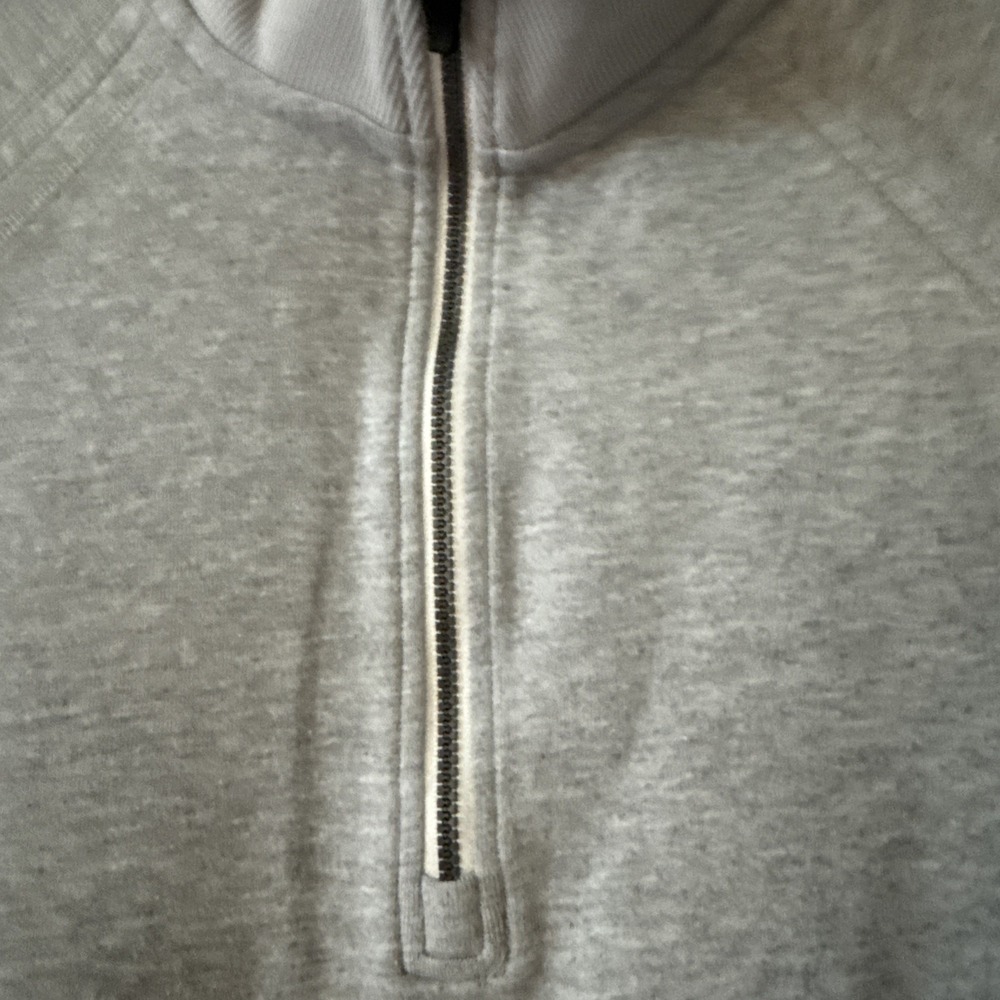 Rhone Heritage Midweight Sweatshirt Mens Medium Gray 1/4 Zip Pullover - Picture 6 of 16
